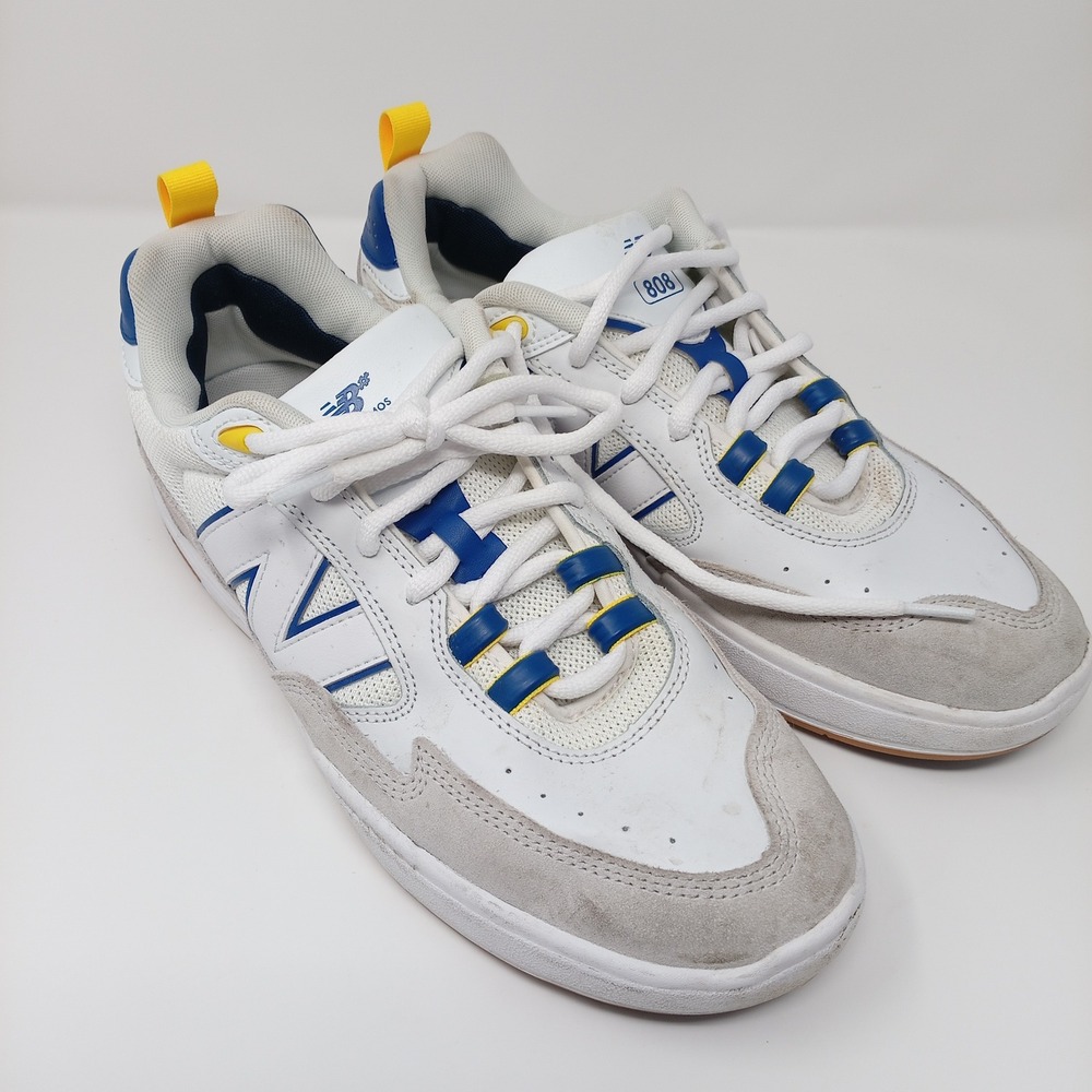 New Balance Numeric Tiago Lemos 808 White Blue Yellow NM808WBY Mens 11 Skate
